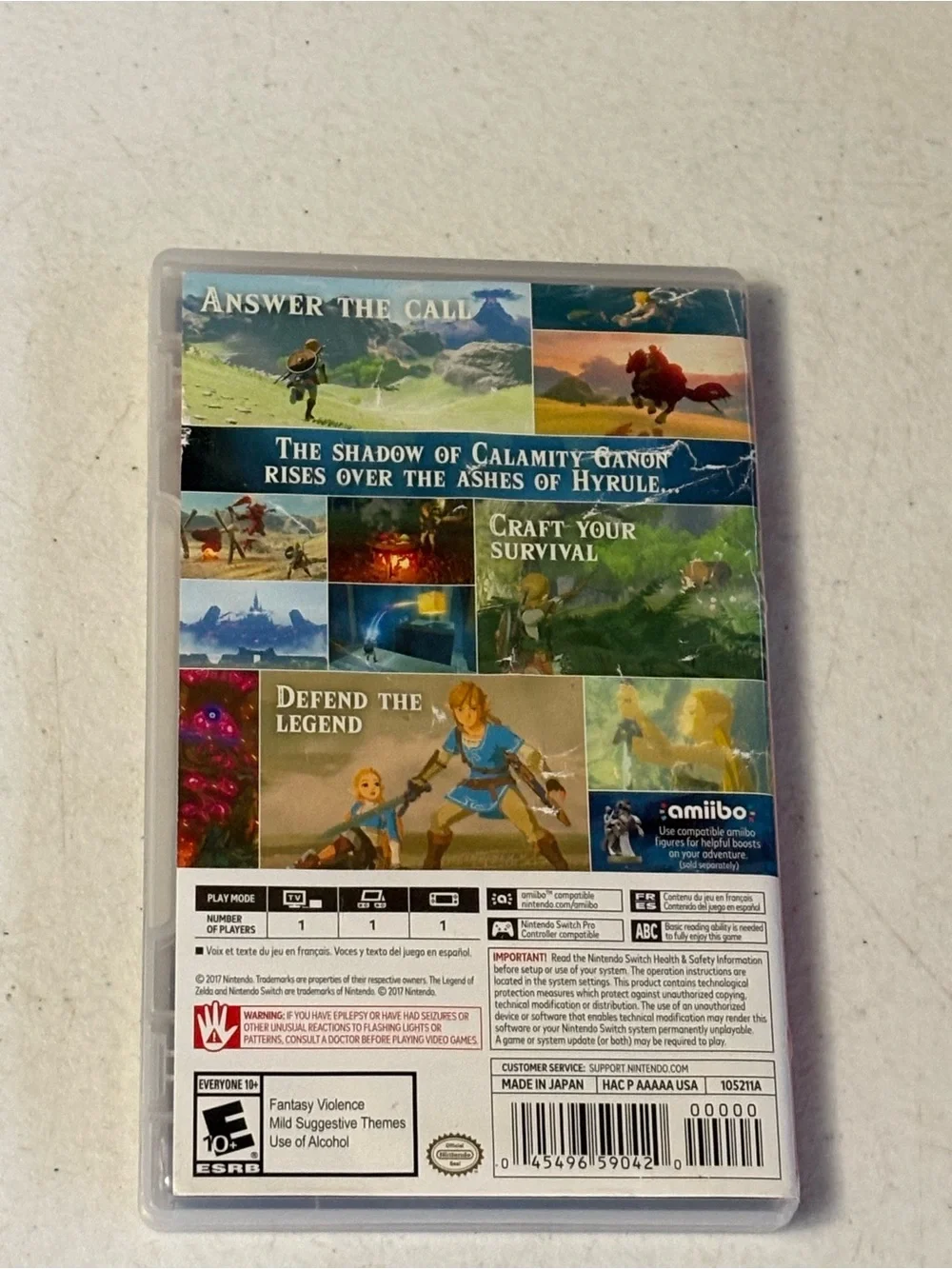 Nintendo Switch The Legend of Zelda Breath Of The Wild game
